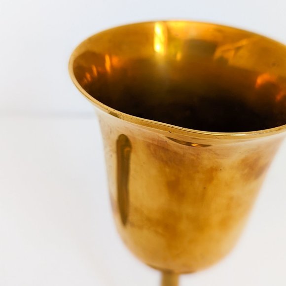 Pair of Brass Goblets Made in India - Picture 9 of 11